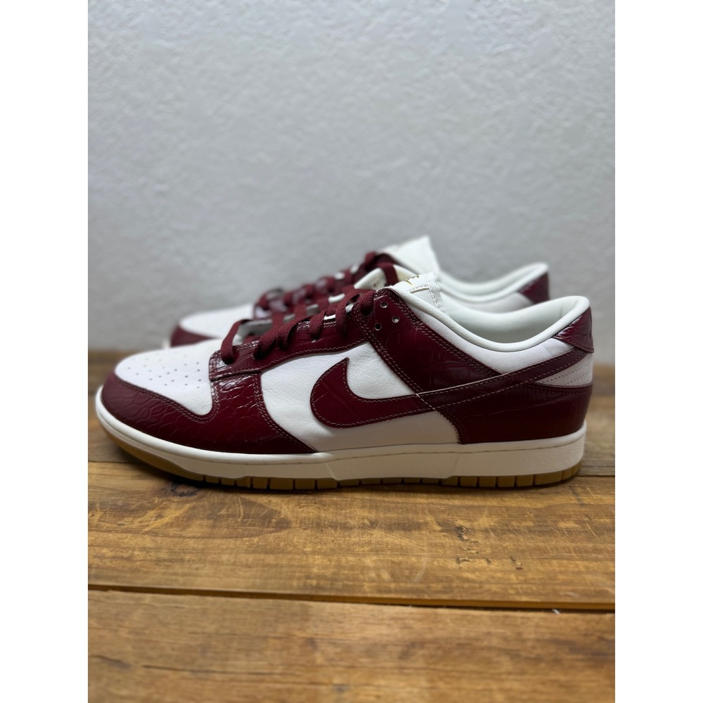 Nike Dunk Low Team Red White Croc Gum Sole FJ2260-004 Mens 14/ Womens 15.5